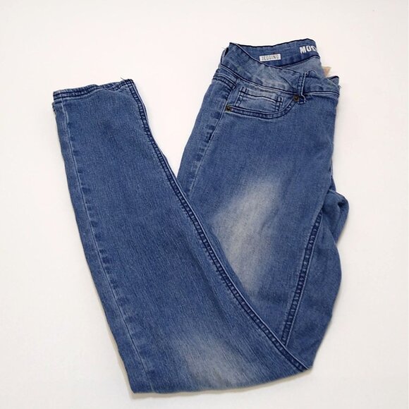 Mossimo Supply Co. Jeggings Low-Rise W29xL30 Women's Size 5 Slim Fit Blue Denim - Picture 6 of 7